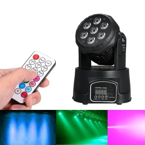 AC100-240V 105W 7 LEDs RGBW Stage Light with Remote Control