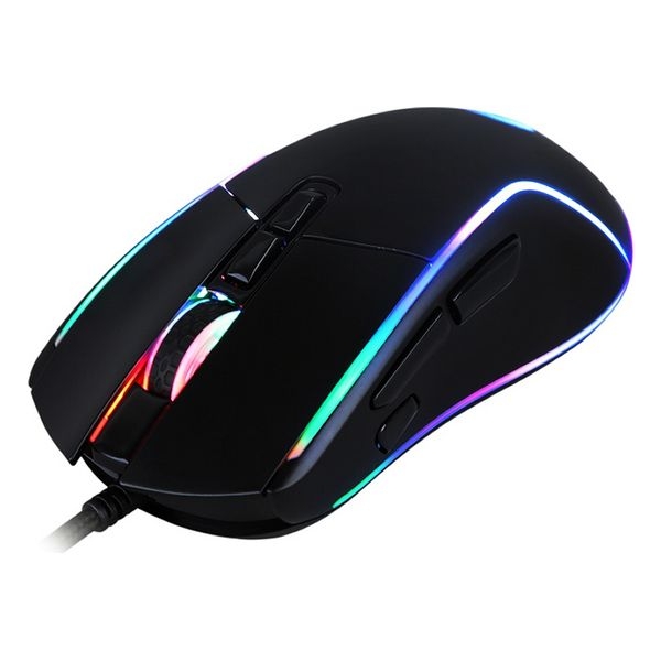 LED Gaming Mouse CoolBox DG-MOU019-RGB RGB 6400 dpi 30 ips Black