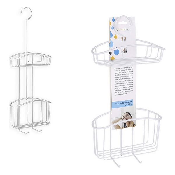 Shower Hanger Confortime Metal White (60 Cm)