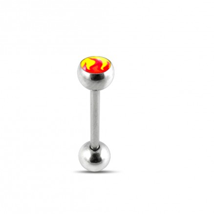 Flame Logo Tongue Ring