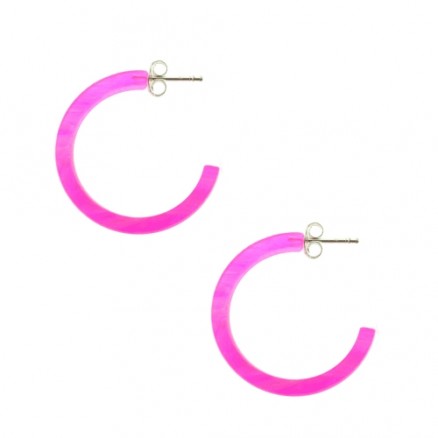 Pink UV Circle Ear Hoop