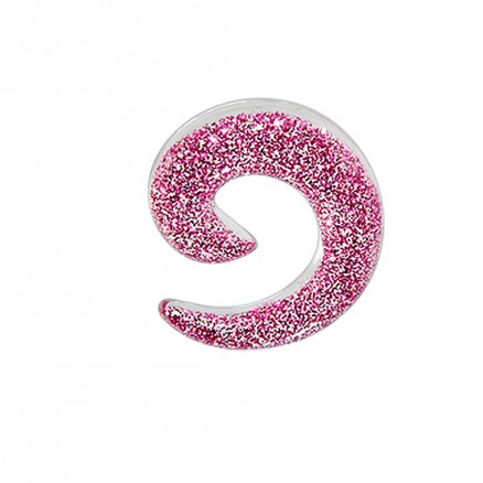 UV Pink Glitter Spiral Ear Stretcher Body Jewelry