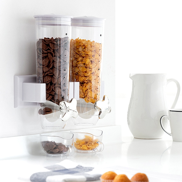 Wall Mounted Double Cereal Dispensor