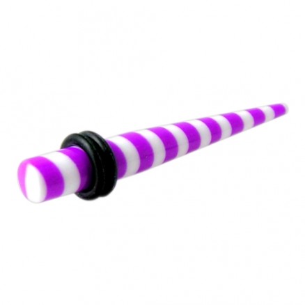 Purple Stripe Straight Ear Expander