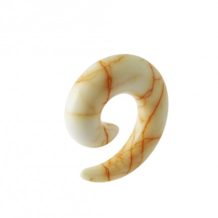 Marble Colorful Spiral Ear Taper  Expander Body Jewelry